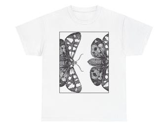 Moth Shirt, Unisex Heavy Cotton Tee for Moth Lovers, Lepidoptera Enthusiasts, Insect Fans, Nature Tee, Entomology Gift
