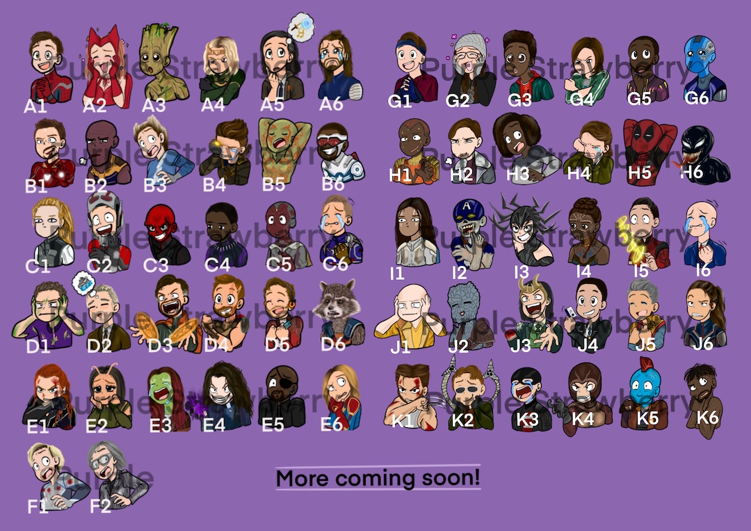 Marvel Sticker Collections Etsy