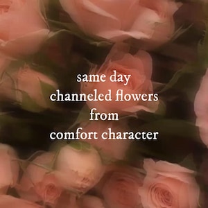 Op dezelfde dag gekanaliseerde bloemen van Comfort Character