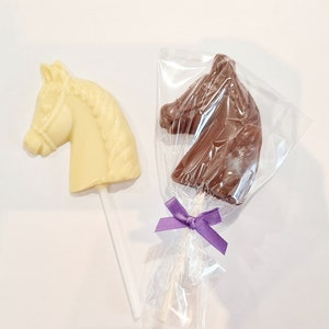 Horse chocolate lolly's / novelty chocolate / equestrian /  party chocolate / horse riding/ horse party/ pony party /