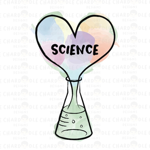 Love of Science Svg/science Conical Flask Clipart/science Etsy