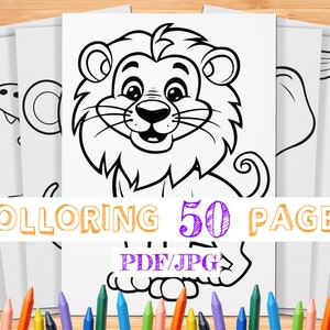 50 Safari Animals Coloring Pages for Kids | Safari Coloring Pages | Kids Coloring | Animal Sheets | Animal Coloring | Baby Shower Activities