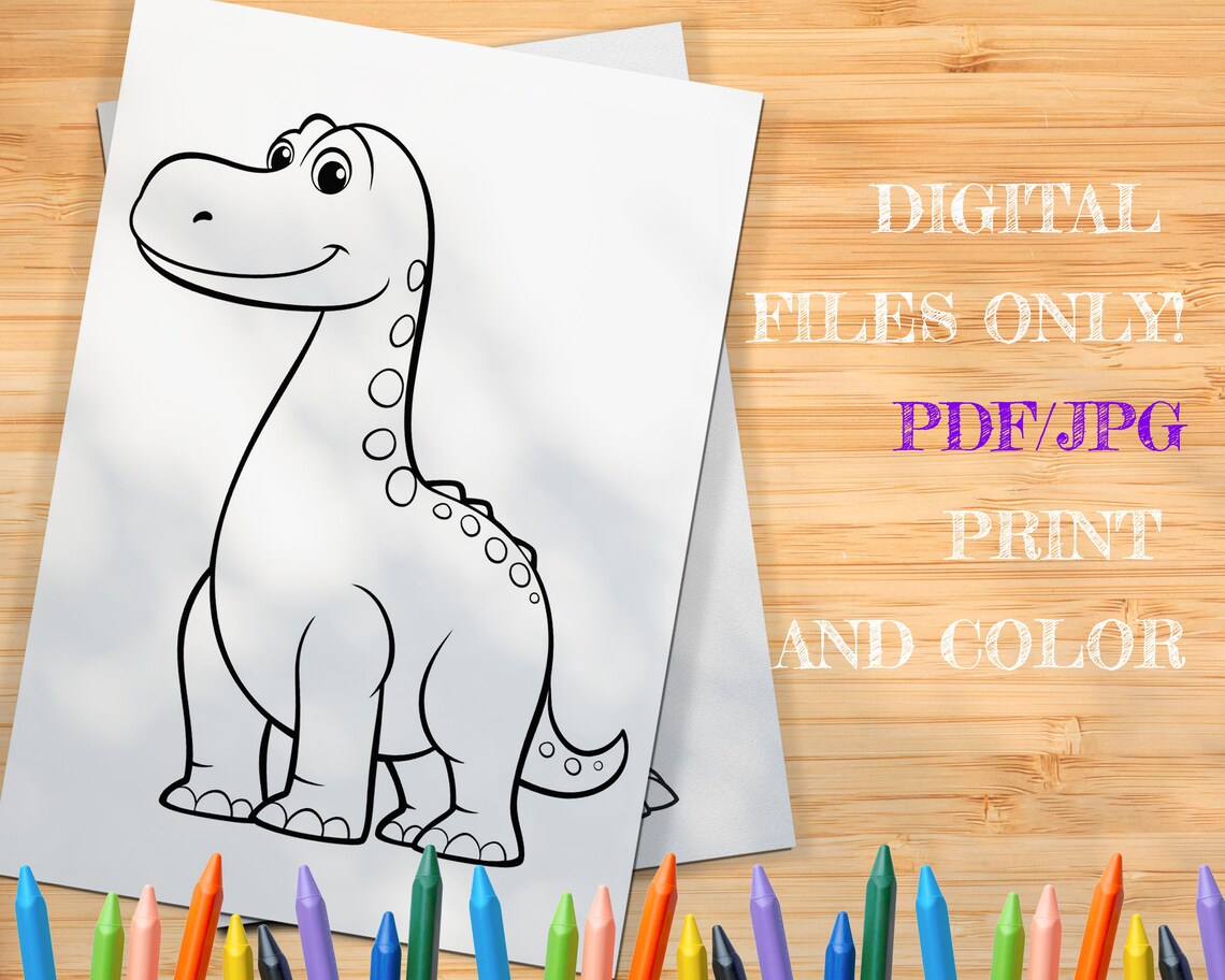 50 Dinosaurs Coloring Pages for Kids | Dinosaurs Digital Coloring Book ...