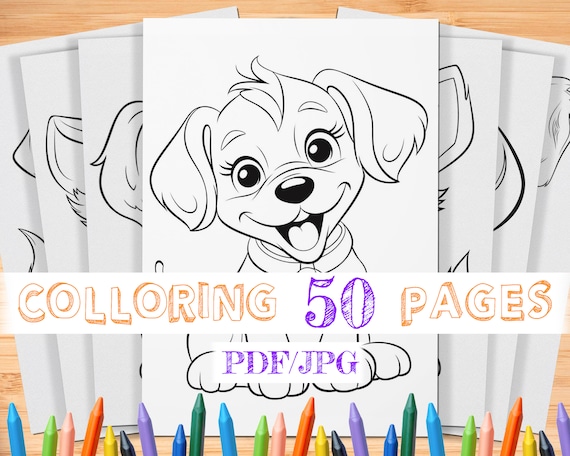 50 Puppies Coloring Pages for Kids | Dog Coloring Pages | Kids Coloring Book | Coloring Pages | Animal Coloring pages | Animal Coloring