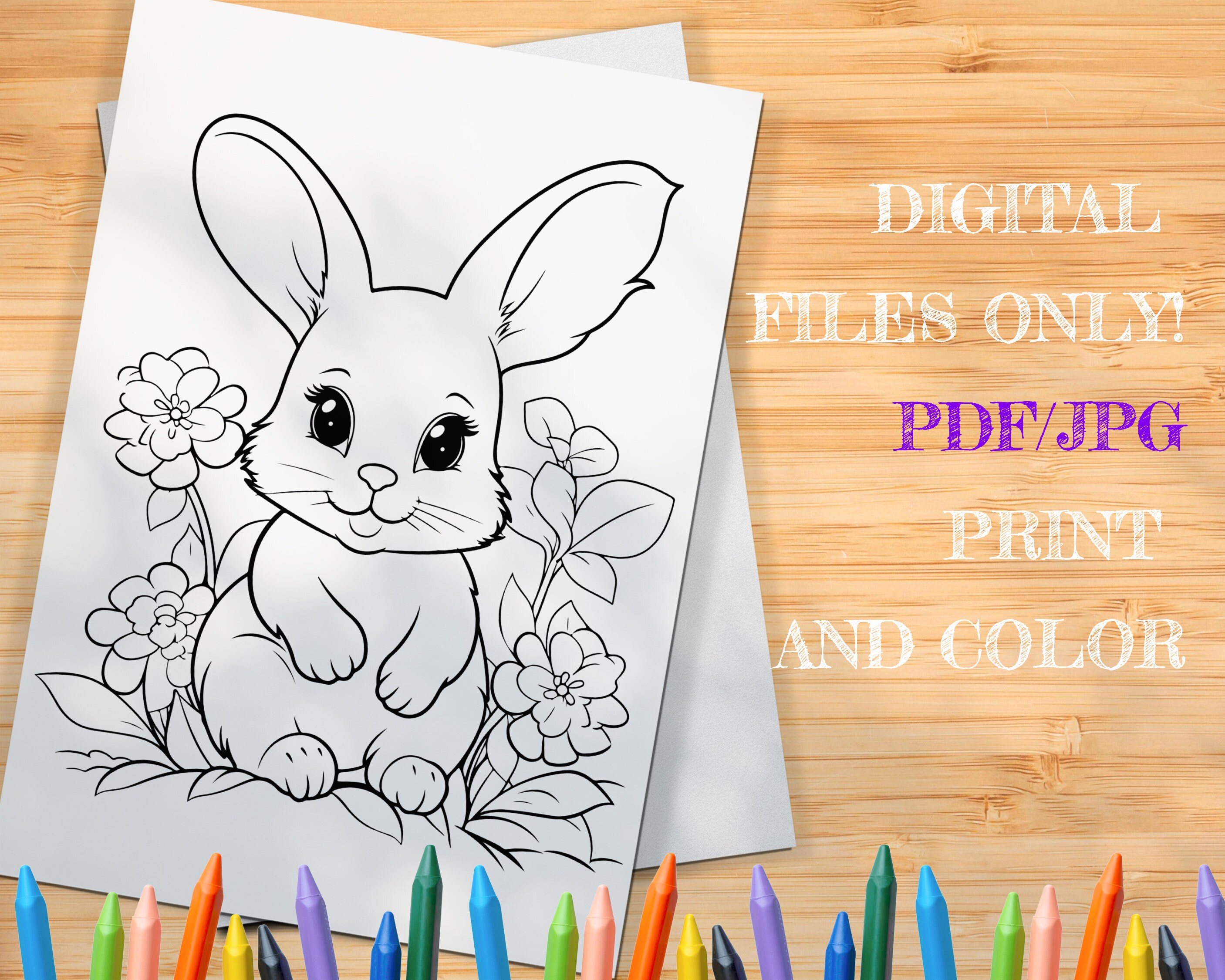 50 Easter Bunny Coloring Pages for Kids | Easter Coloring Pages | Bunny ...