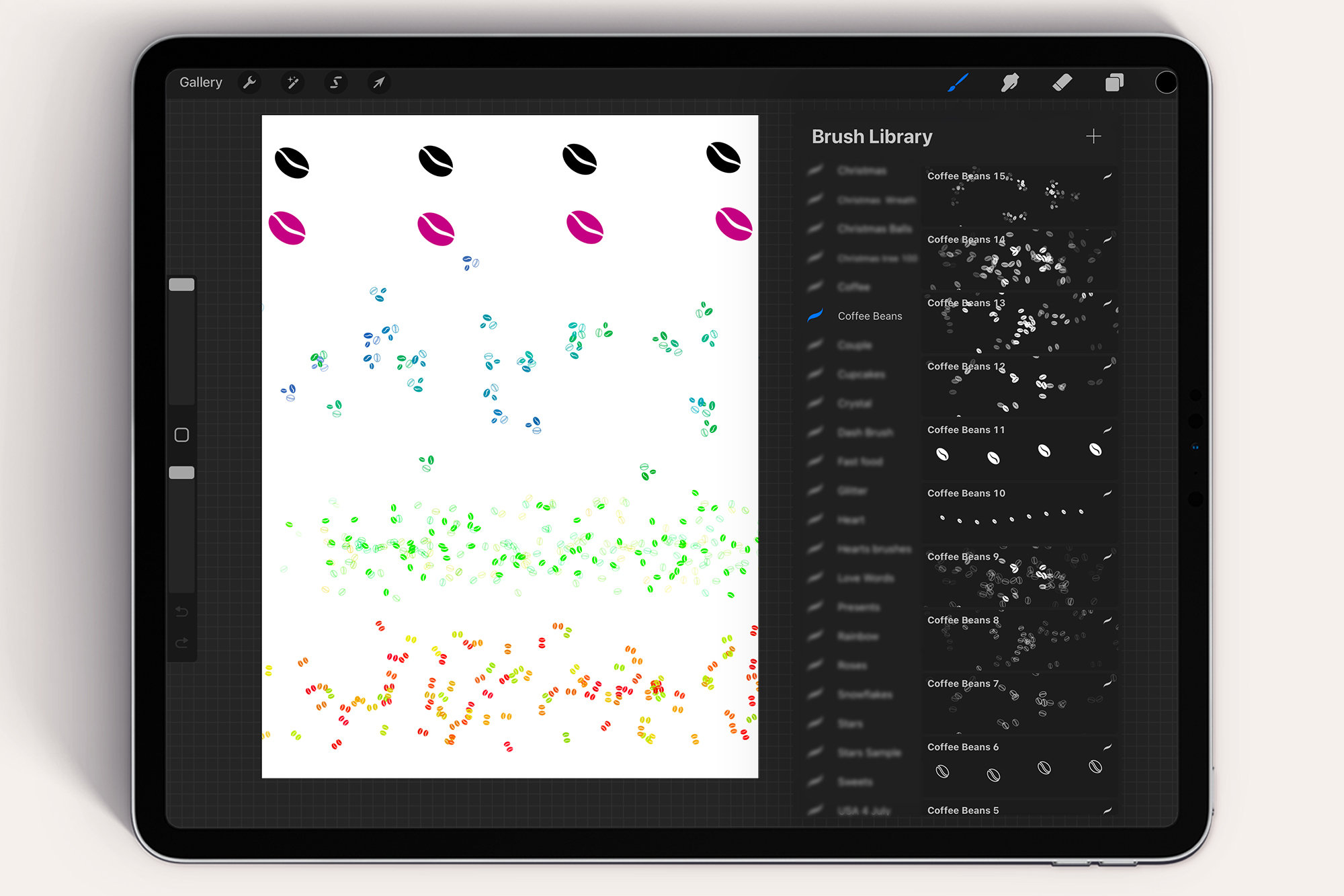 15 Coffee Beans Brushes Coffee Procreate Coffee Procreate Etsy Australia