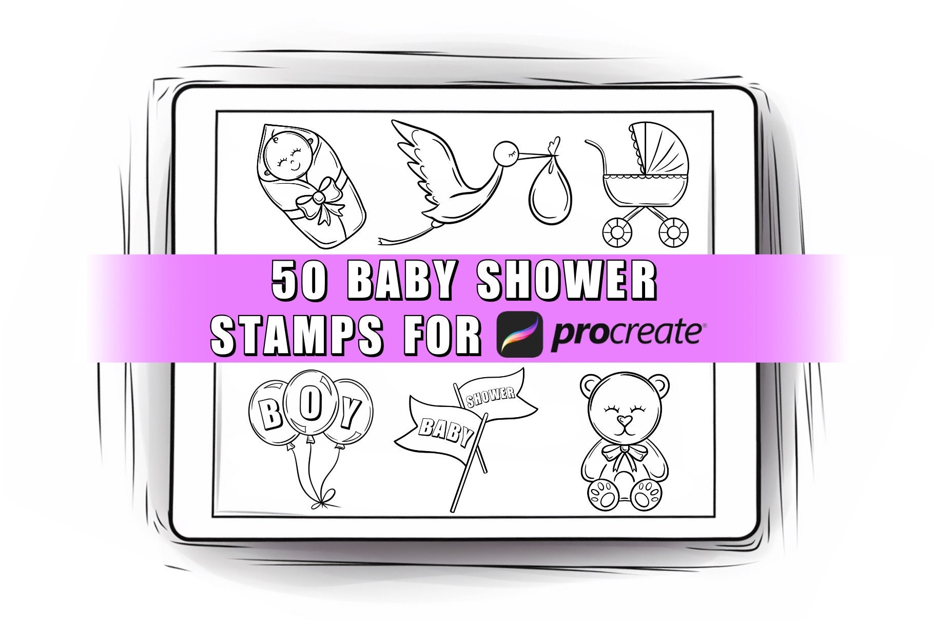 Baby Procreate Stamp 