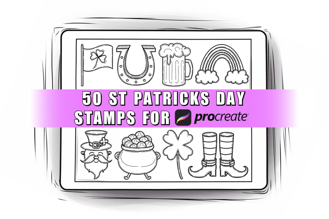 50 St Patrick’s Day Procreate Stamps | Saint Patrick’s Day Brush ...
