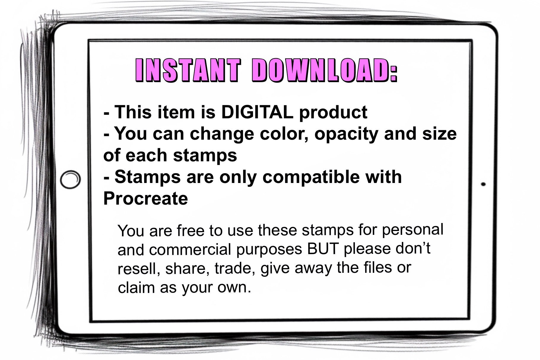 50 Flower Basket Procreate Stamps: Botanical Floral Brush Set (digital ...