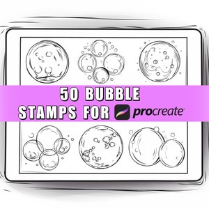 50 Bubble Procreate Stamps Brushes | Procreate Bubble | Bubble Stamps | Bubble Brush | Water Bubble | Soap Bubble | Ocean Stamps | Stamp Set