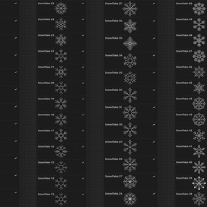 50 Snowflakes Procreate Stamps | Procreate Winter Brushes | Snowflakes ...