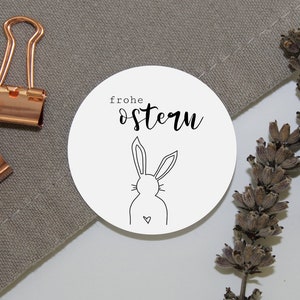 Vrolijk Pasen [Ø 4 cm] [Sticker, Verpakking, Cadeau, Pasen, Paashaas]