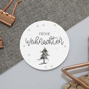 Pegatina Feliz Navidad Ø 4 cm [=40 mm] || embalaje | regalo | etiquetas | pegatinas | Gracias | Felices fiestas | Navidad | Orden