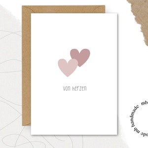 Kaart van harten || kaart | Ansichtkaart | Cadeau | Bedankt | vriendin | mooie woorden | favoriete persoon | persoon van hart | Moederdag | Hartje mama
