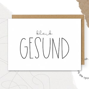 Karte bleib gesund || Karte | Postkarte | Geschenk | Gute Besserung | Genesung | Verletzung | Genesungswünsche | Gesundheit | gesund