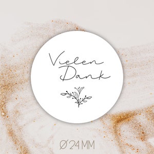 Aufkleber vielen dank Ø2,4cm [=24mm] || Verpackung | Geschenk | Etiketten | Sticker | Dankeschön | thanks | danke | Bestellungen
