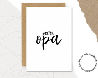 Beste opakaart || Kaart | Ansichtkaart | Cadeau | Grootvader | Opacadeau | Grootouders | Familie