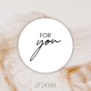 Sticker voor jou Ø2,4 cm [=24 mm] || verpakking | geschenk | etiketten | plakker | Bedankt | voor jou | bedankt | bestellingen