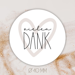 Aufkleber vielen dank Ø 4cm [=40mm] || Verpackung | Geschenk | Etiketten | Sticker | Dankeschön | Liebe | vielen dank | danke | Bestellungen