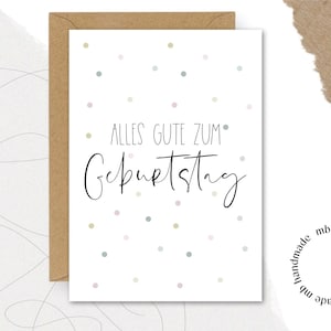 Karte Alles Gute zum Geburtstag [Postkarte, Geschenk, Geburtstag, Lieblingsmensch, Feier, Glückwünsche, herzlichen Glückwunsch, alles Gute]