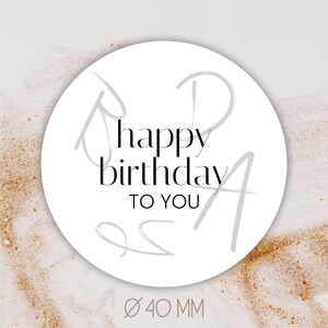 Sticker gefeliciteerd met je verjaardag Ø 4 cm [=40 mm] || verpakking | geschenk | etiketten | plakker | viering | verjaardag | Gefeliciteerd