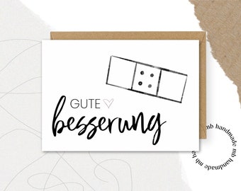 Get well soon card || Card | Postcard | Gift | Get well soon | Recovery | Injury | Get well wishes | Health | Healthy