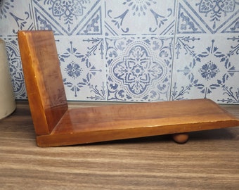 Vintage Retro 1970s Wooden Book Stand Rack Table Top