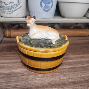 Retro Cow Butter Dish Kitchen Decor, Vintage Kitchenalia, Cow Themed Dish
