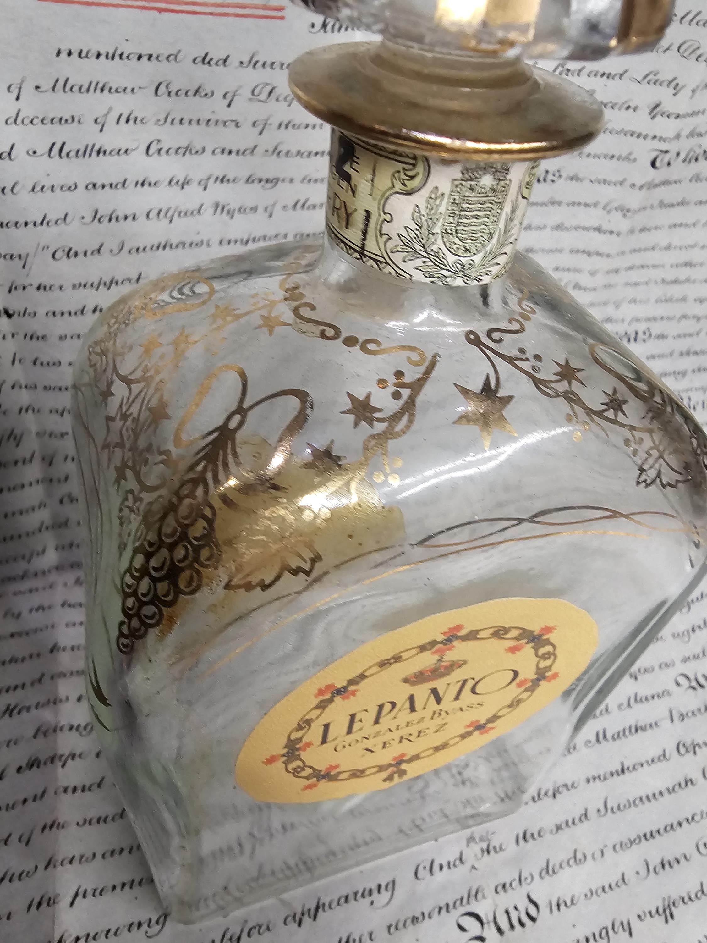 Vintage Lepanto Brandy Bottle, Brandy Advertising Bottle, Vintage