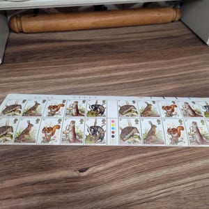 Vintage 1970s British Wildlife Stamps, Collectible Stamps