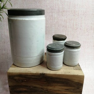 Vintage Ironstone Pots with lids