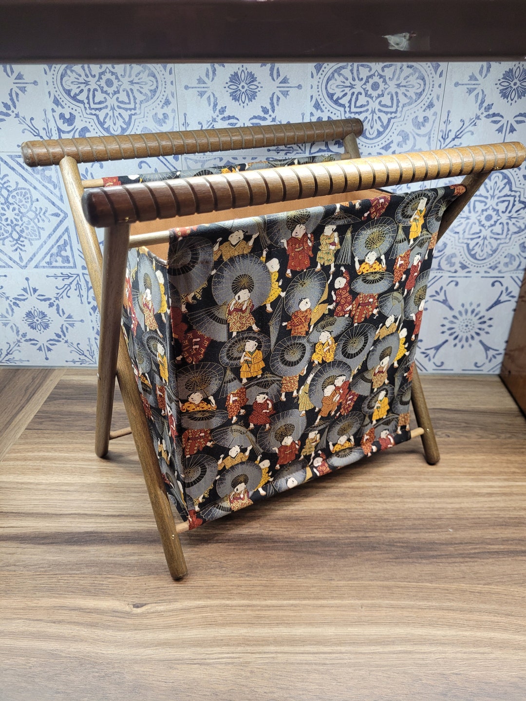 Vintage Storage Rack Sewing Storage Magazine Rack Retro Etsy