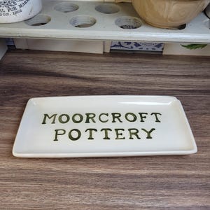 Moorcroft Pottery Advertising Tray,  Vintage Moorcroft.