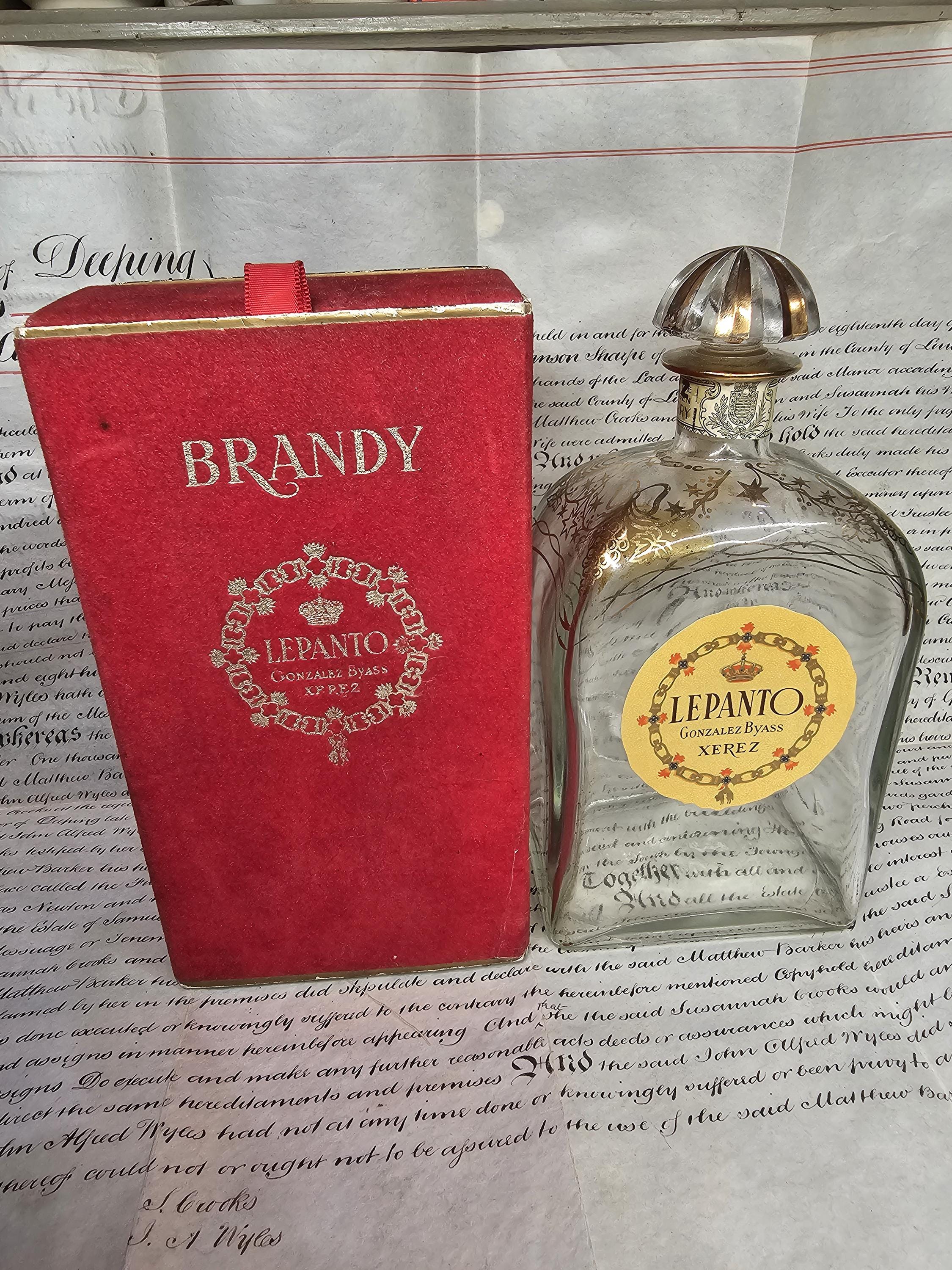 Lepanto ブランデー Vintage Lepanto Brandy Bottle, Brandy Advertising Bottle, Vintage