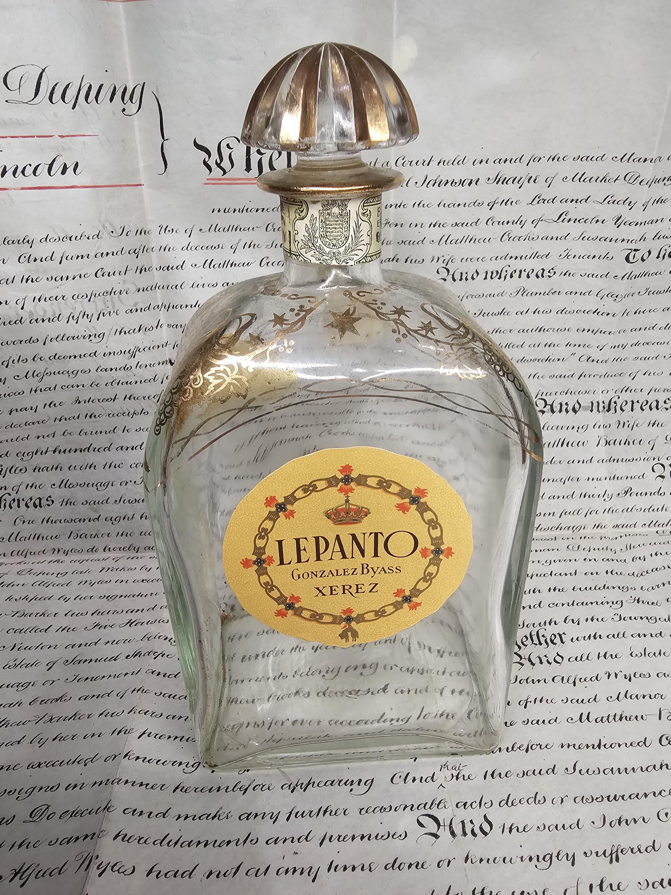 Vintage Lepanto Brandy Bottle, Brandy Advertising Bottle, Vintage