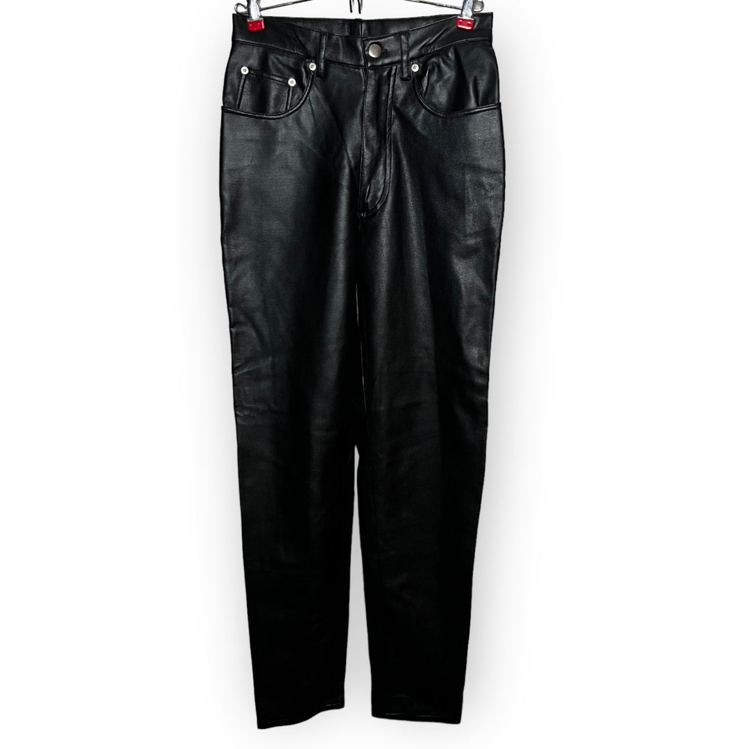 BB Dakota Vintage 90's Junior's Black Faux Leather High Waist