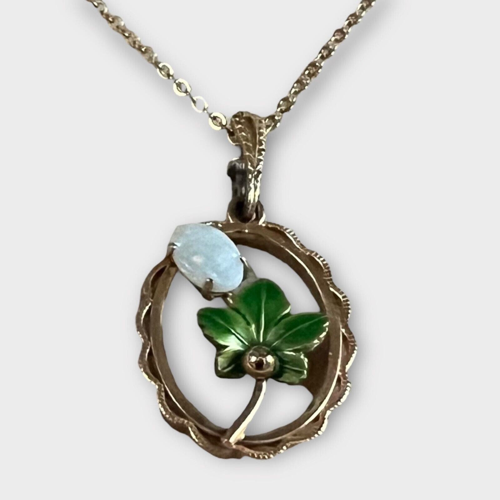 Krementz 14K gold overlay open heart opal necklace | eBay