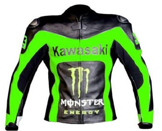 Kawasaki Ninja Biker Leather Jacket Motorcycle Biker Jacket | Etsy