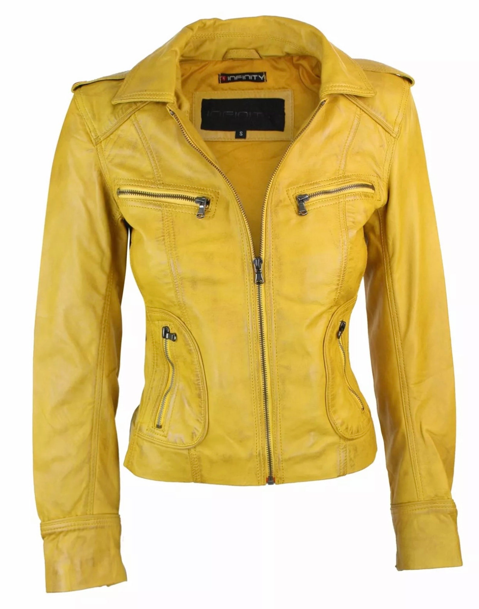 Ladies yellow and black fashion jacket women stylish slim fit | Etsy