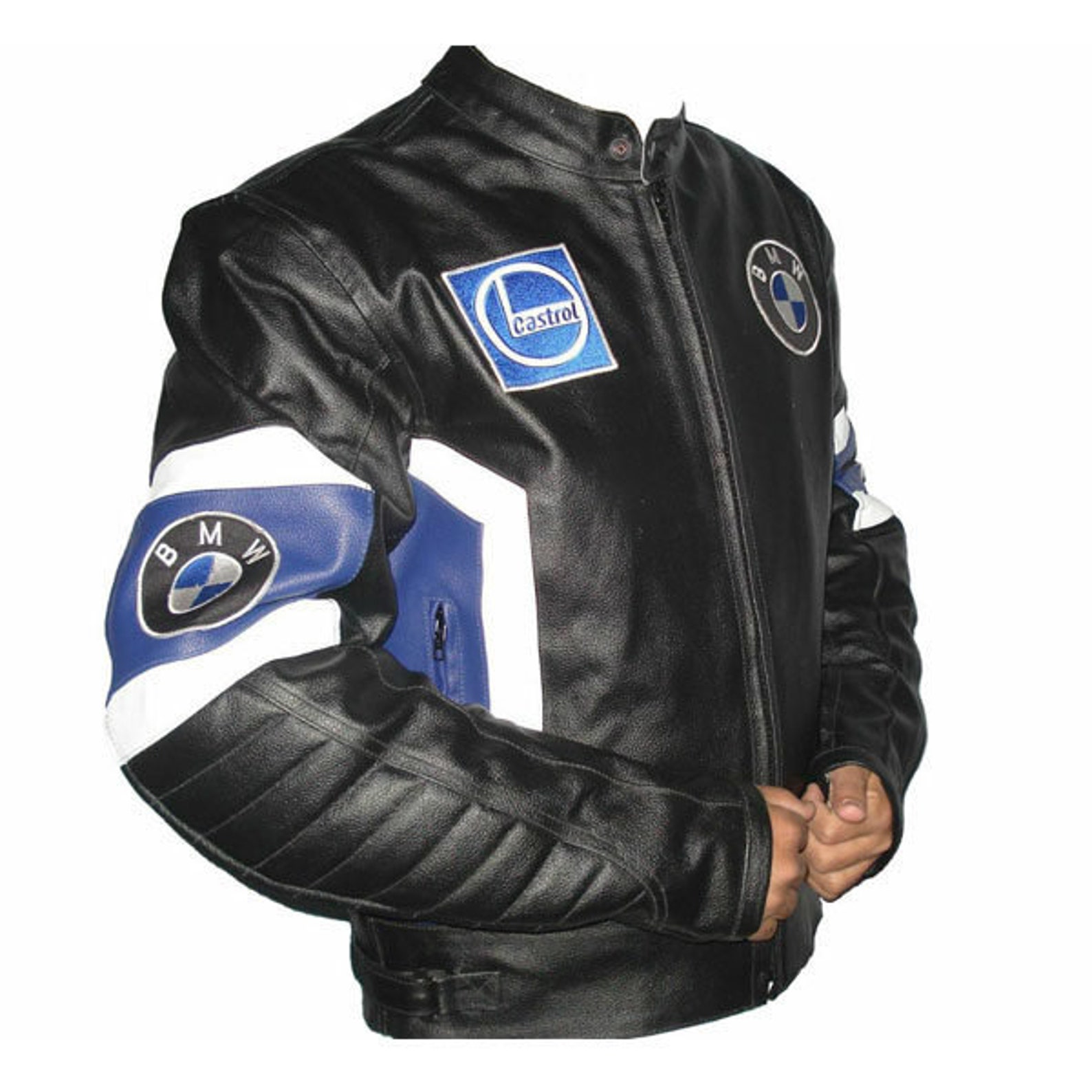 Black BMW Motorbike Racing Leather Jacket Racing Biker Cowhide | Etsy