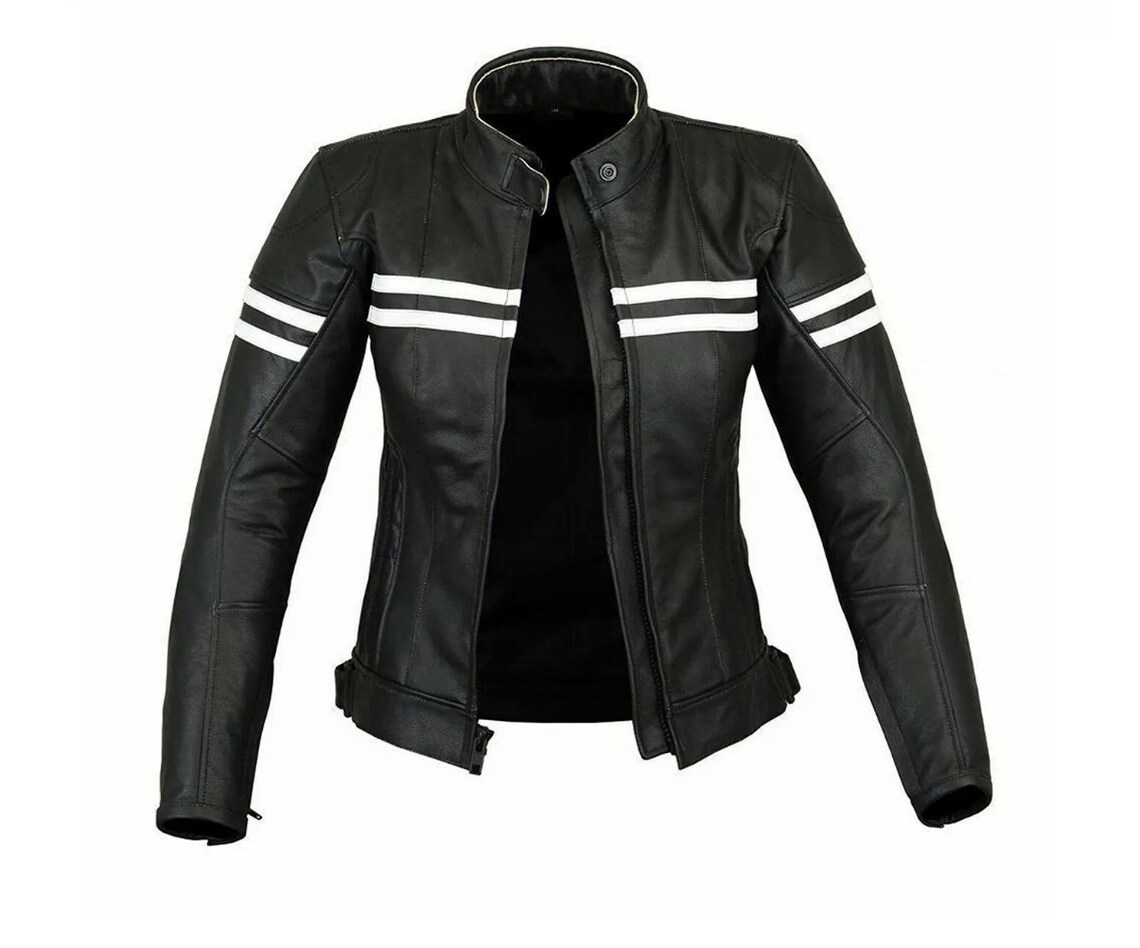 Womens biker leather jacket Ladies Stylish biker jacket Etsy