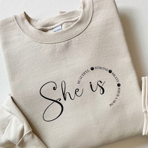 She Is Brave Beautiful Strong She is a Mom SVG PNG PDF, Mom Power, Strong Mama Svg, Strength, Mom Svg, Empowered Women, Strong Mom Svg, Png