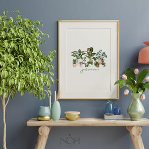 Plant Lover Watercolor Illustration: Potted Plants PNG (Digital Download) image 4