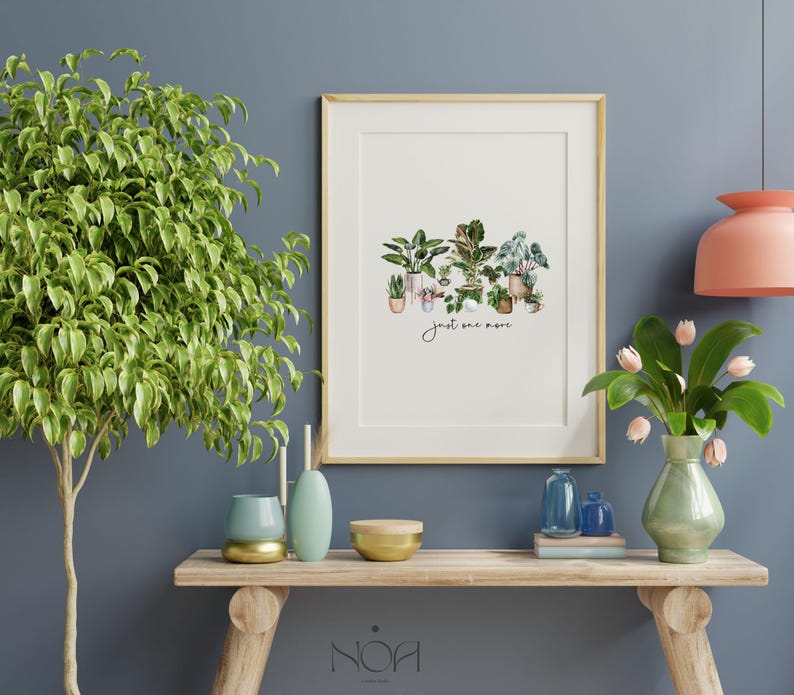 Plant Lover Watercolor Illustration: Potted Plants PNG (Digital Download) image 4