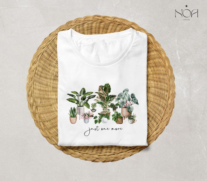 Plant Lover Watercolor Illustration: Potted Plants PNG (Digital Download) image 6
