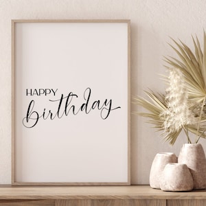 Gelukkige verjaardag PNG | Gelukkige verjaardag SVG gesneden bestand, partij, verjaardag meisje hand geletterden cursieve tekst | Digitale DOWNLOAD, afdrukbare muurkunst
