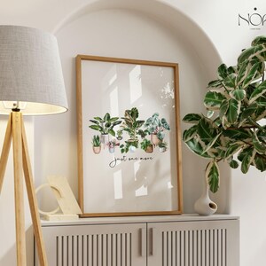 Plant Lover Watercolor Illustration: Potted Plants PNG (Digital Download) image 7