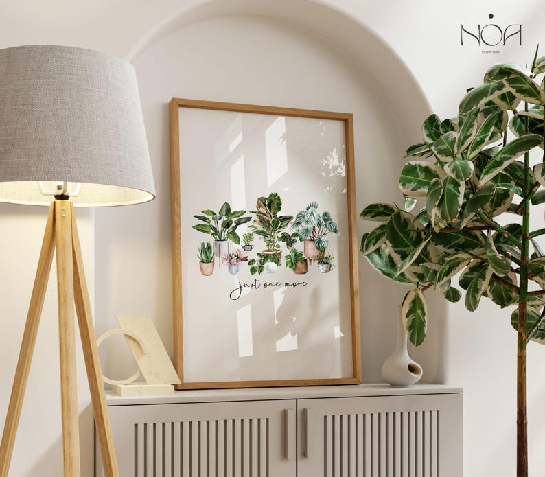 Plant Lover Watercolor Illustration: Potted Plants PNG (Digital Download) image 7