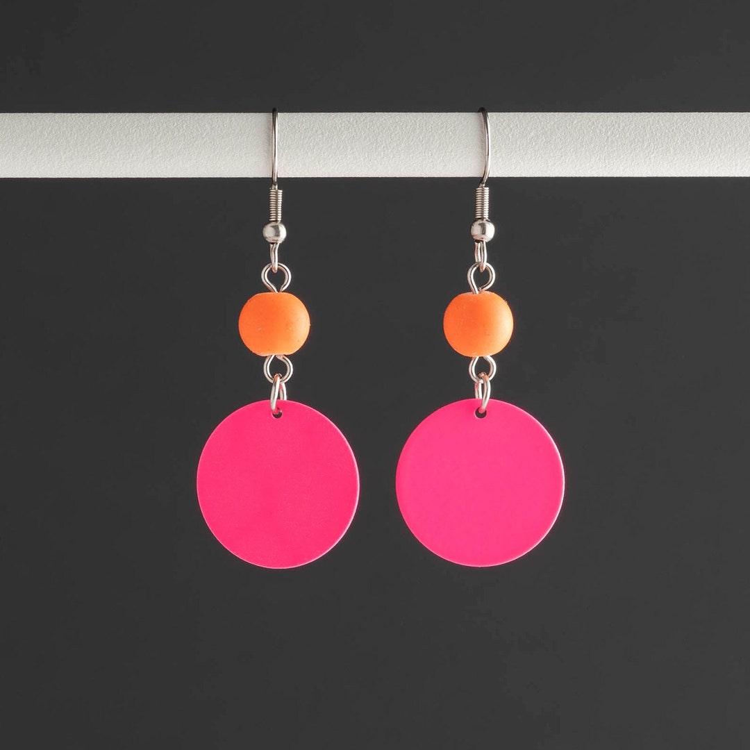 Neon Pink CND Earrings main image 1
