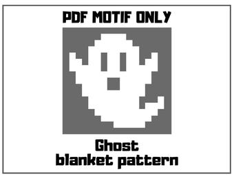Ghost Blanket Motif PDF: Chunky Yarn Finger Knitting Pattern